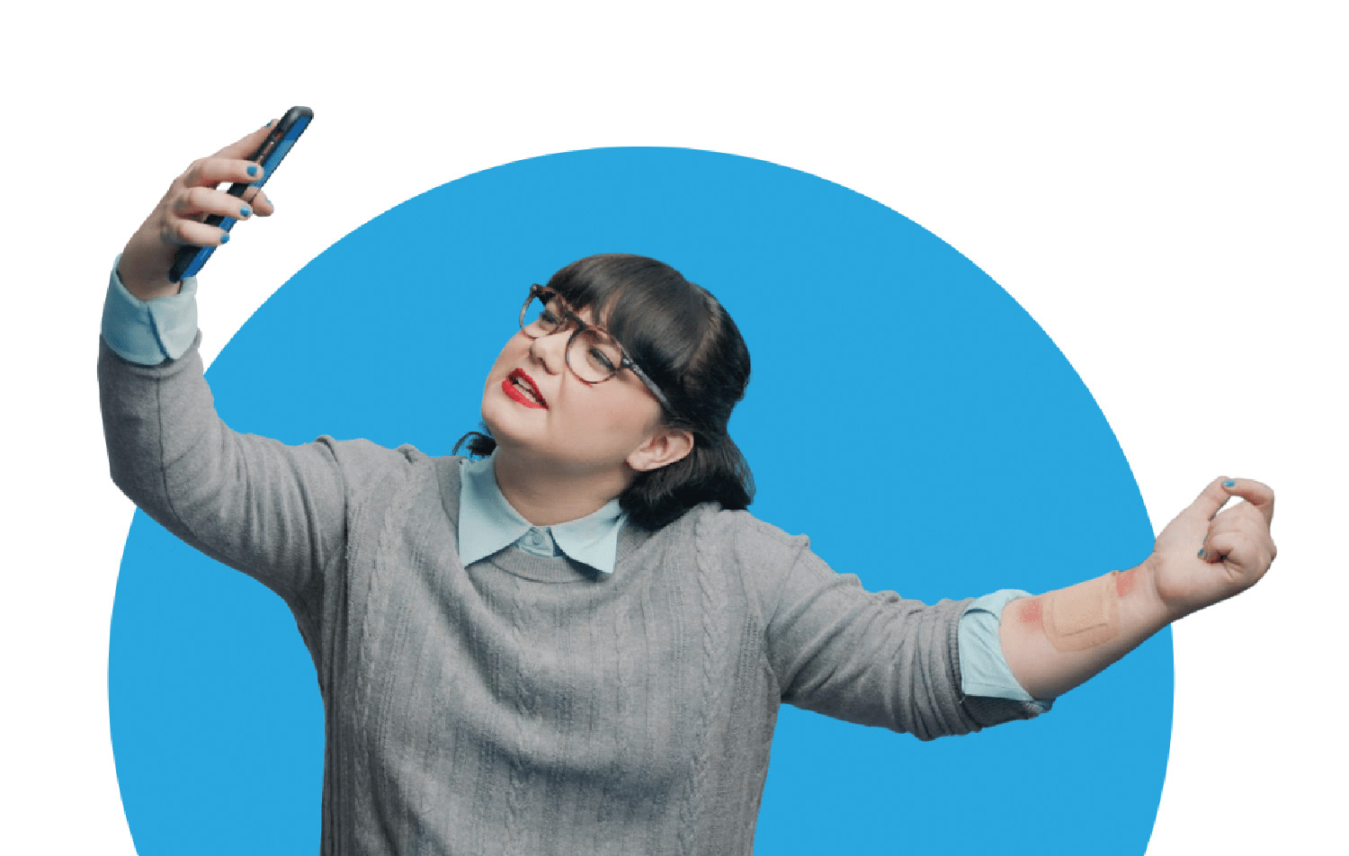 girl hurt on the phone with the doctor